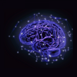 Illustration conveying how neurons fire in the brain